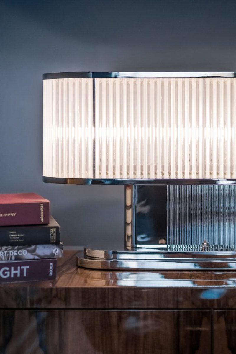 Lampa biurkowa Streamline art deco wnętrze