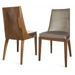 Krzesła z litego drewna w stylu amerykańskiego art deco
