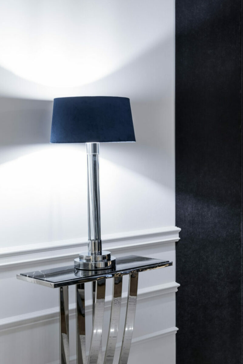 atelier 1925 Lampa stojąca z welurowym abażurem art deco